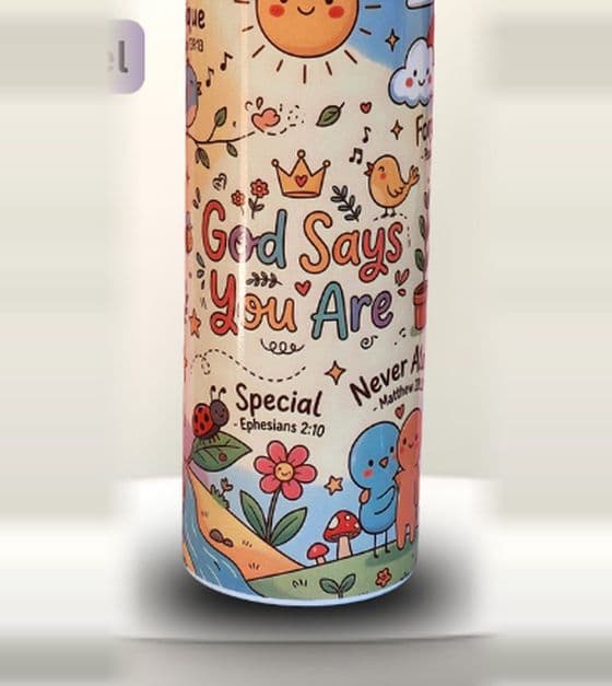 God Says You Are, 600ml stainless steel tumbler