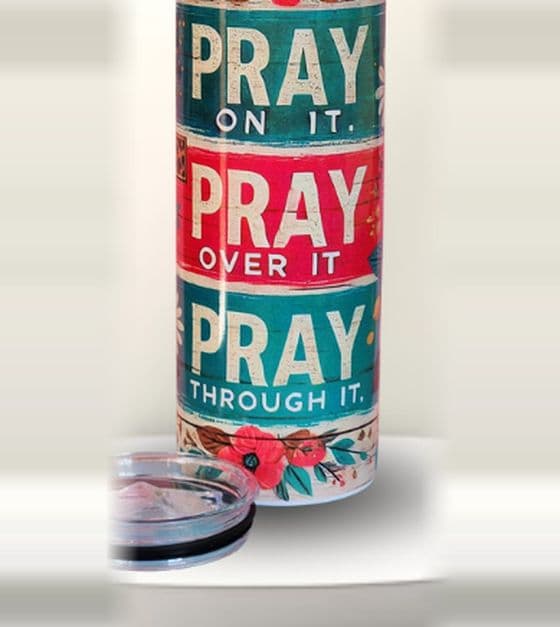 Pray On It, 600ml stainless steel tumbler