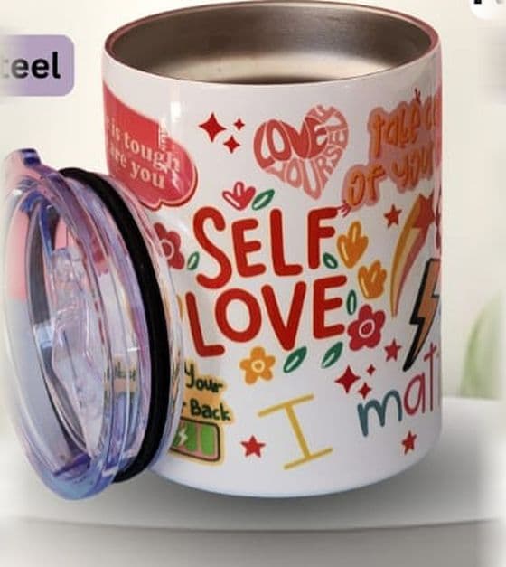 Self Love, 355ml stainless steel tumbler